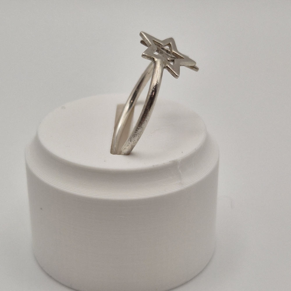 Sterling Silver Double Star Ring - Celestial Boho… - image 5